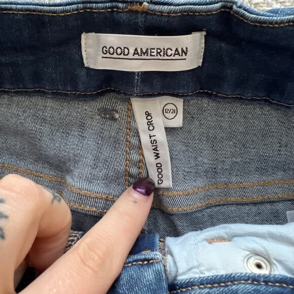 Good American Good Waist Crop Skinny Jeans Size 12/31 - Picture 4 of 8